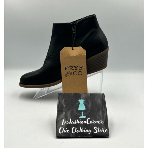 NWT Frye & Co. Women's Black Faux Leather Jude Ankle Booties Size 9.5 3248 - Picture 15 of 16